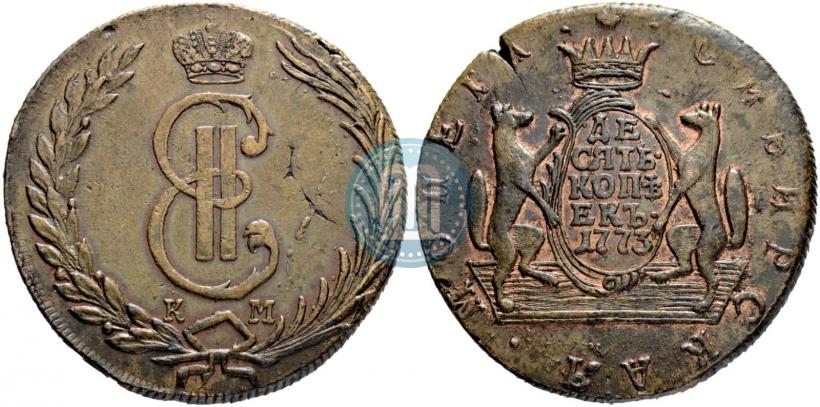 Picture 10 kopecks 1773 year КМ 