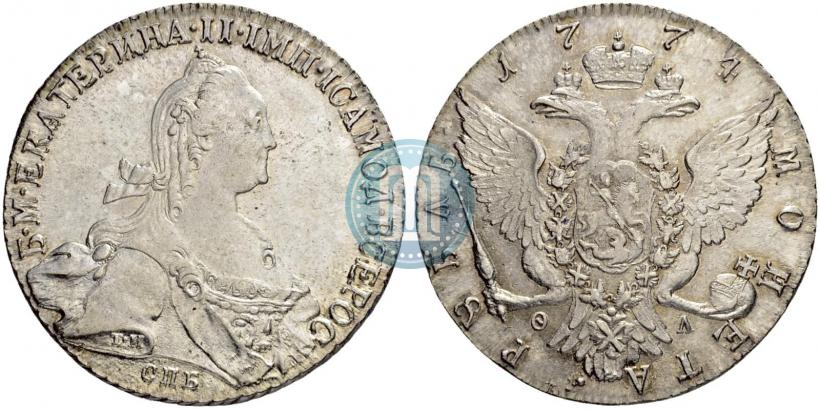 Picture 1 rouble 1774 year СПБ-ФЛ 