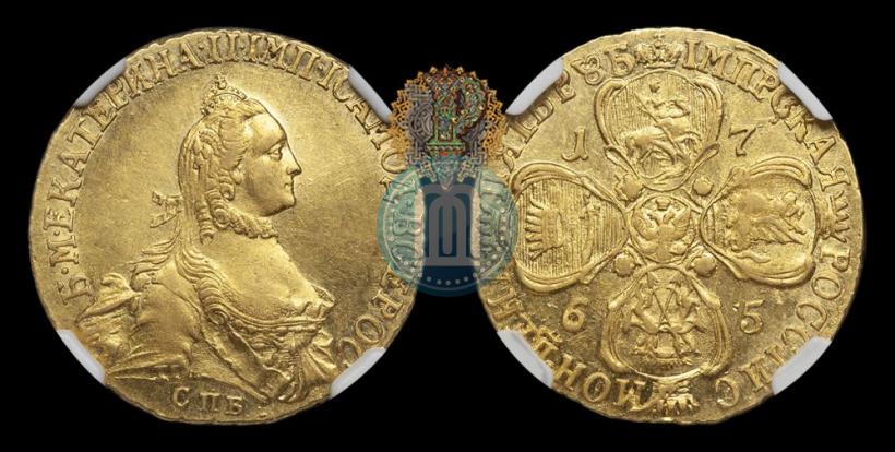 Picture 5 roubles 1765 year СПБ-Т.I. 