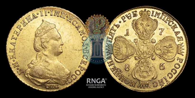 Picture 5 roubles 1786 year СПБ 