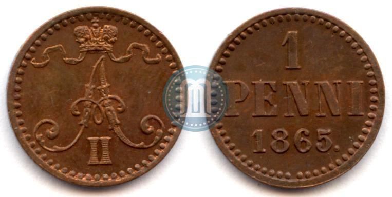 Picture 1 penni 1865 year  