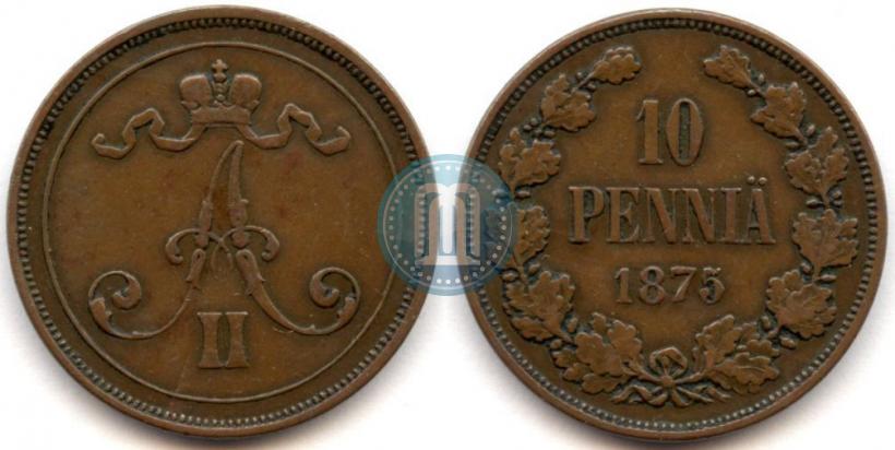 Picture 10 pennia 1875 year  