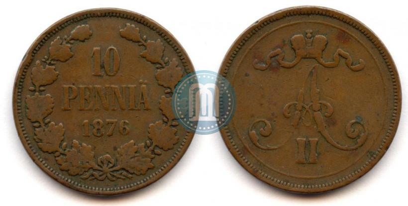 Picture 10 pennia 1876 year  