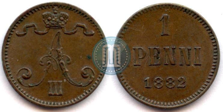 Фото 1 пенни 1882 года  