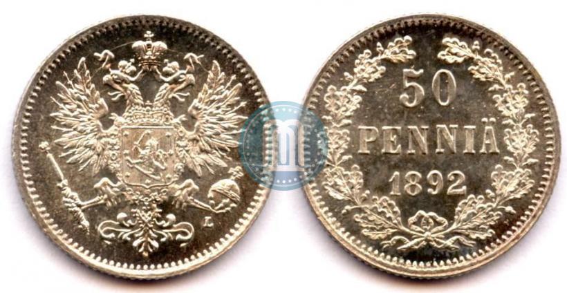 Picture 50 pennia 1892 year L 
