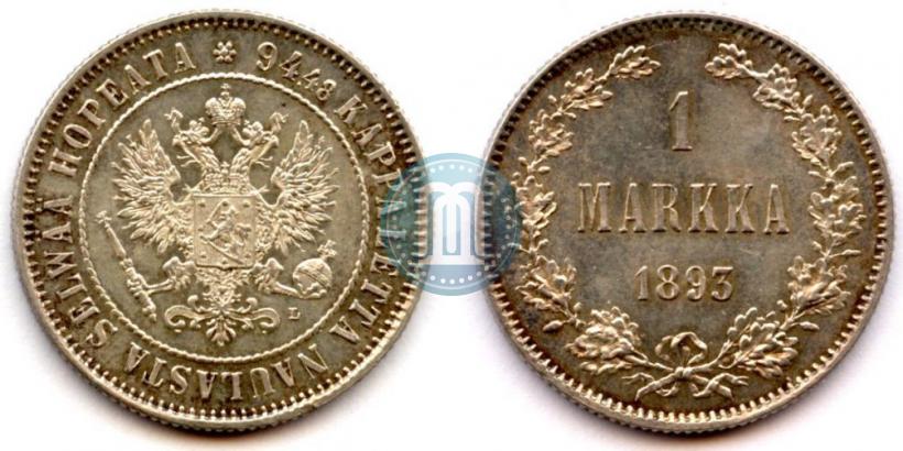 Picture 1 markka 1893 year L 