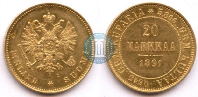 Picture 20 markkaa 1891 year L 