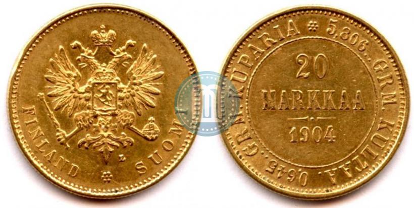 Picture 20 markkaa 1904 year L 