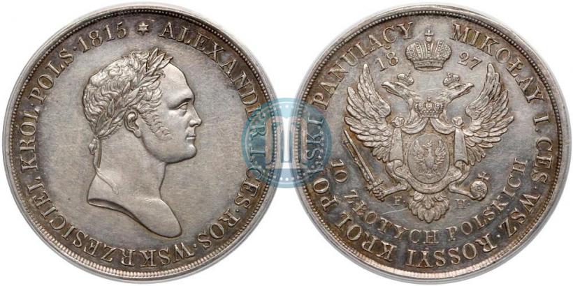 Picture 10 złotych 1827 year FH 