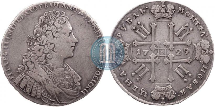 Фото 1 рубль 1729 года  "Тип 1728"