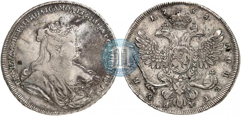 Picture 1 rouble 1738 year  "Petersburg type"