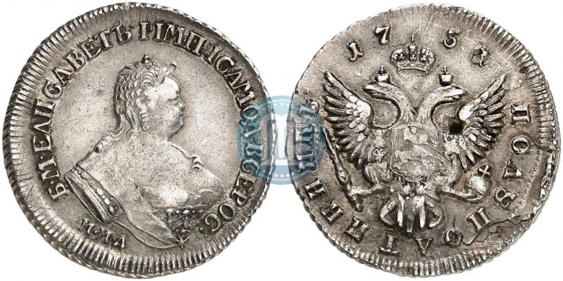 Фото Полуполтинник 1750 года ММД 