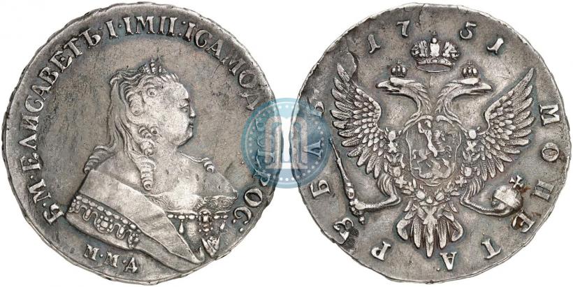 Picture 1 rouble 1751 year ММД 
