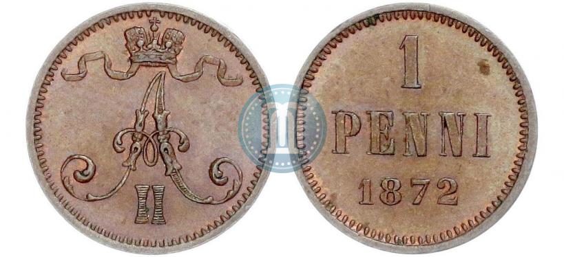 Фото 1 пенни 1872 года  
