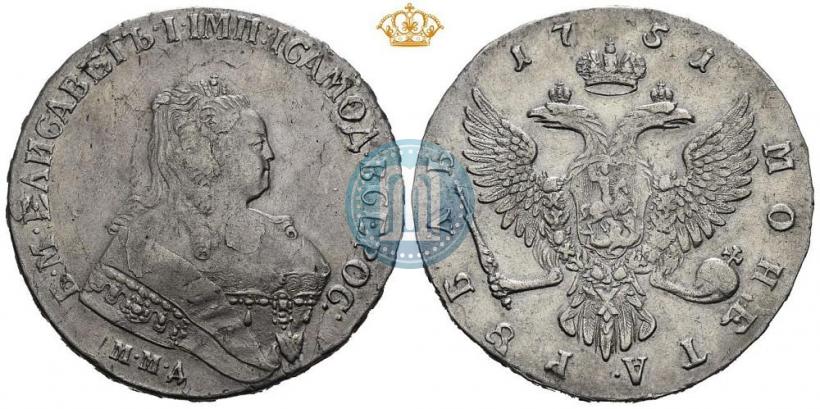 Picture 1 rouble 1751 year ММД 