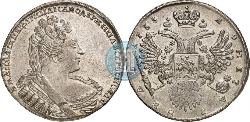 Фото 1 рубль 1733 года  