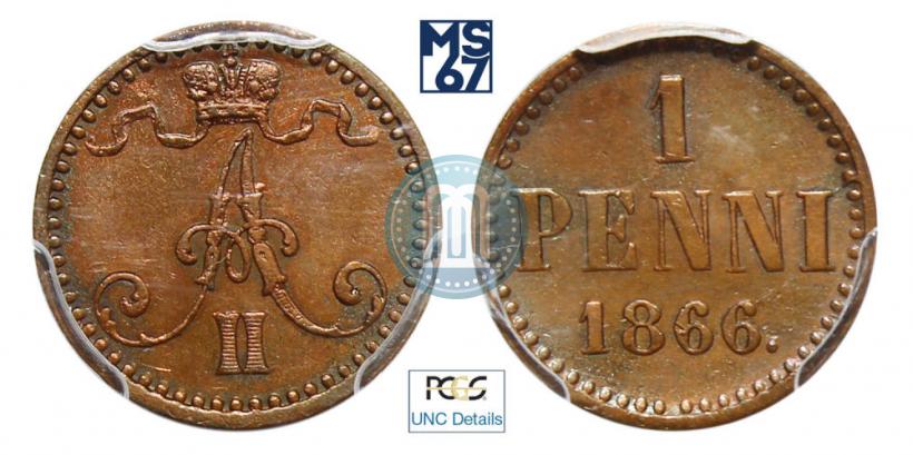 Picture 1 penni 1866 year  