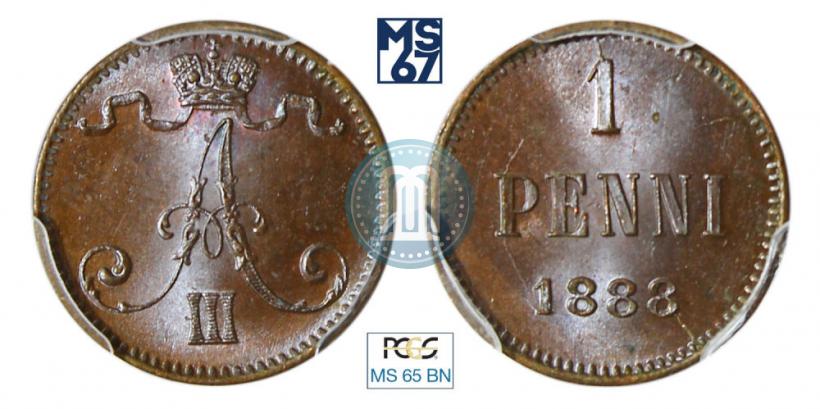 Фото 1 пенни 1888 года  