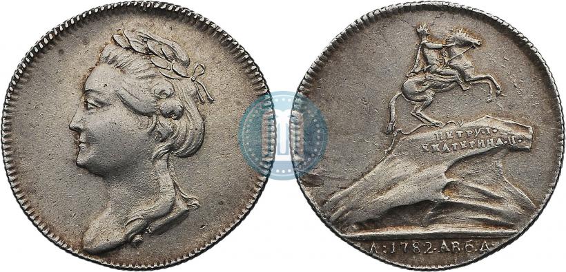 Picture Token Coin 1782 year  "Monument to Peter the Great in Saint-Petersburg"