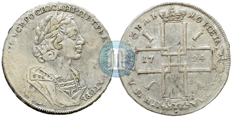 Picture 1 rouble 1724 year OK "Portrait in ancient armour"