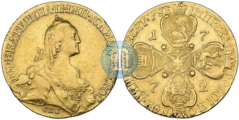 Picture 10 roubles 1772 year СПБ 