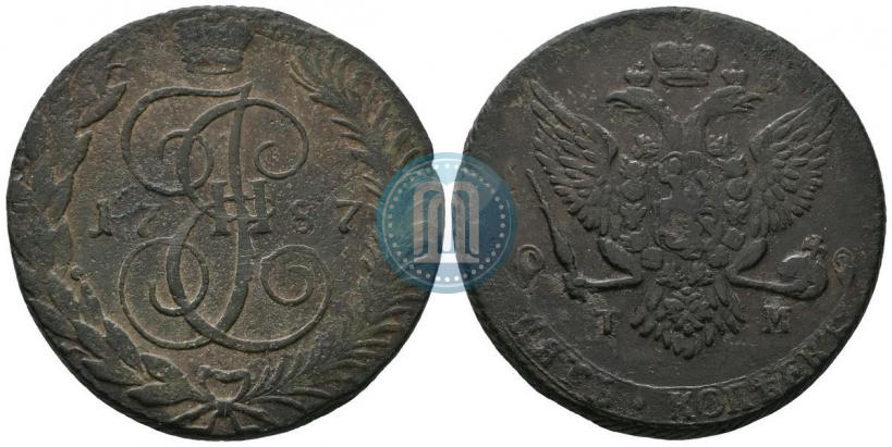 Фото 5 копеек 1787 года ТМ 