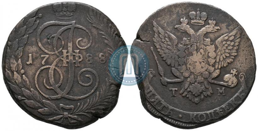 Picture 5 kopecks 1788 year ТМ 
