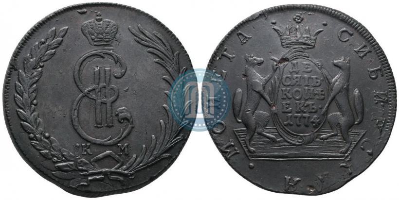 Picture 10 kopecks 1774 year КМ 