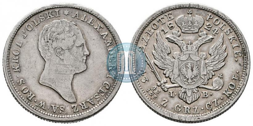 Picture 2 złote 1824 year IB 