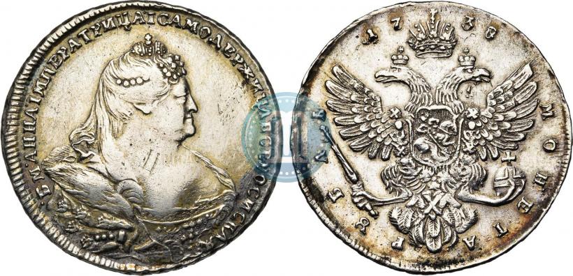 Picture 1 rouble 1738 year  "Moscow type"