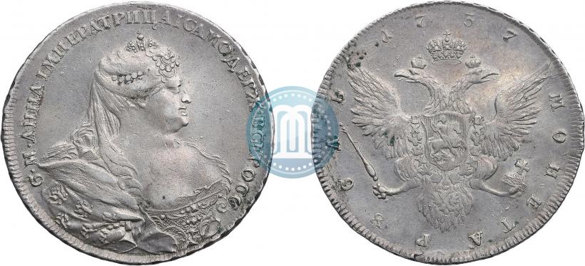 Picture 1 rouble 1737 year  "Portrait by Gedlinger"