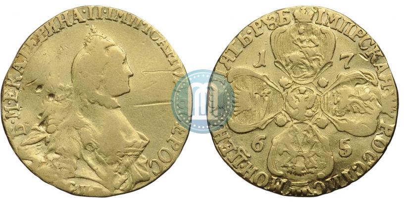 Picture 5 roubles 1765 year СПБ-Т.I. 