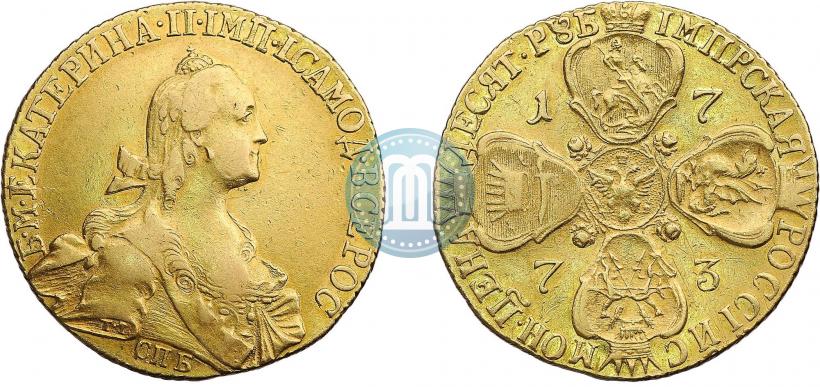 Picture 10 roubles 1773 year СПБ 