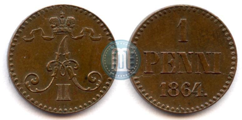 Picture 1 penni 1864 year  