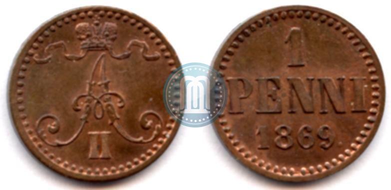 Picture 1 penni 1869 year  