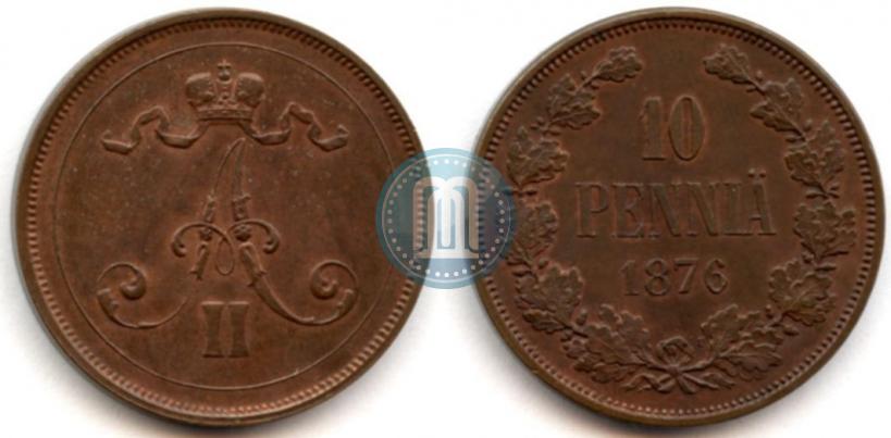 Picture 10 pennia 1876 year  