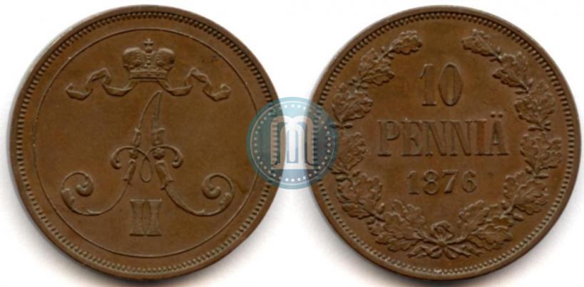 Picture 10 pennia 1876 year  