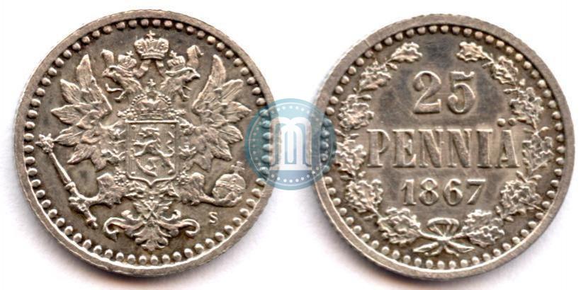 Picture 25 pennia 1867 year S 