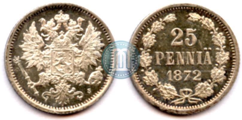 Picture 25 pennia 1872 year S 