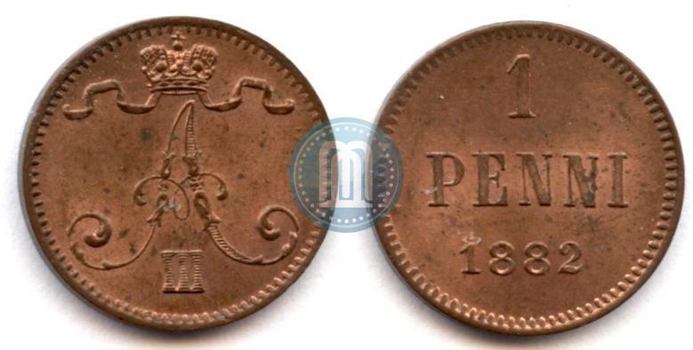 Фото 1 пенни 1882 года  