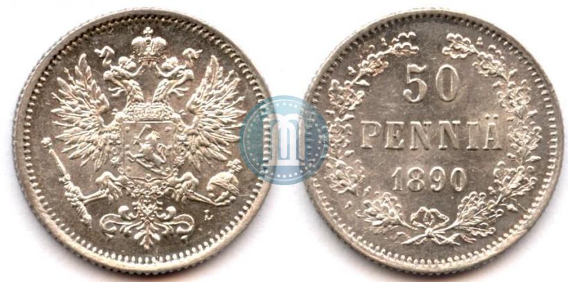 Фото 50 пенни 1890 года L 