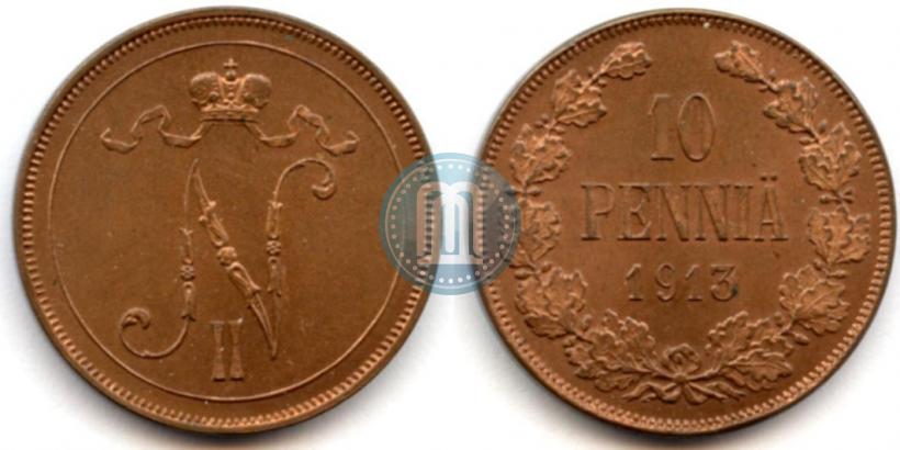 Picture 10 pennia 1913 year  