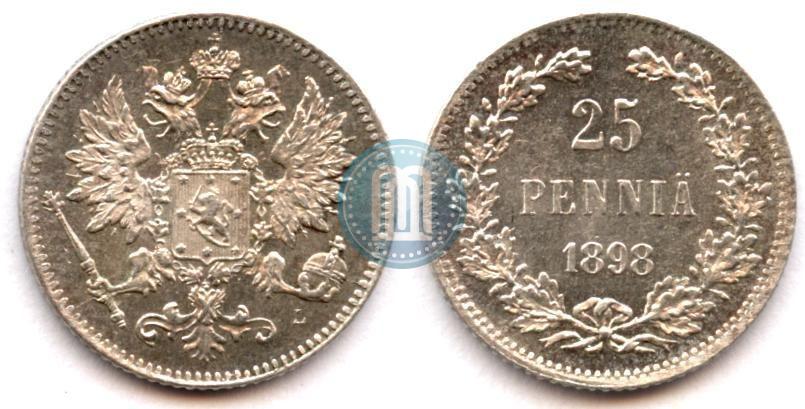 Picture 25 pennia 1898 year L 