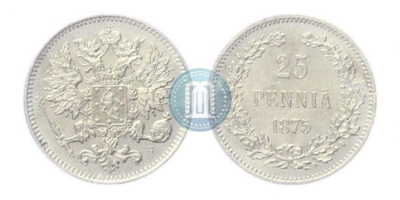 Фото 25 пенни 1875 года S 