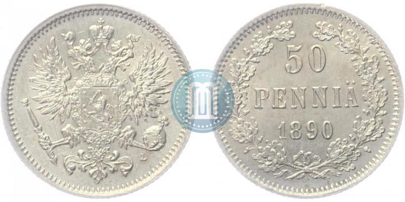 Picture 50 pennia 1890 year L 