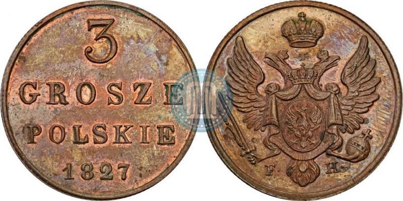 Picture 3 grosze 1827 year FH 