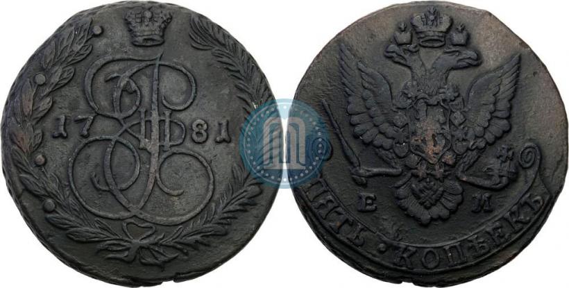 Фото 5 копеек 1791 года ЕМ 