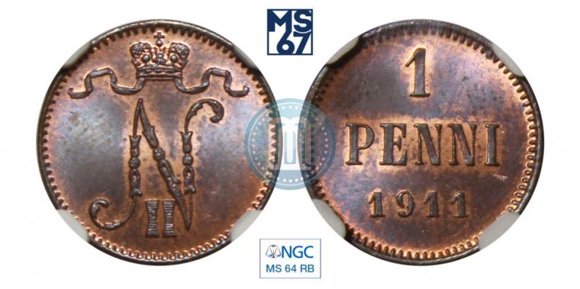 Picture 1 penni 1911 year  