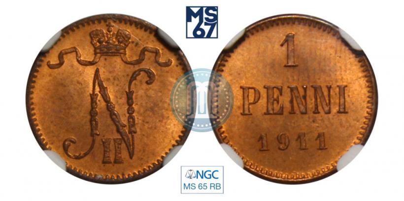 Фото 1 пенни 1911 года  