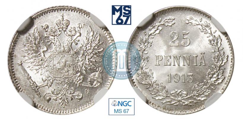 Picture 25 pennia 1913 year S 